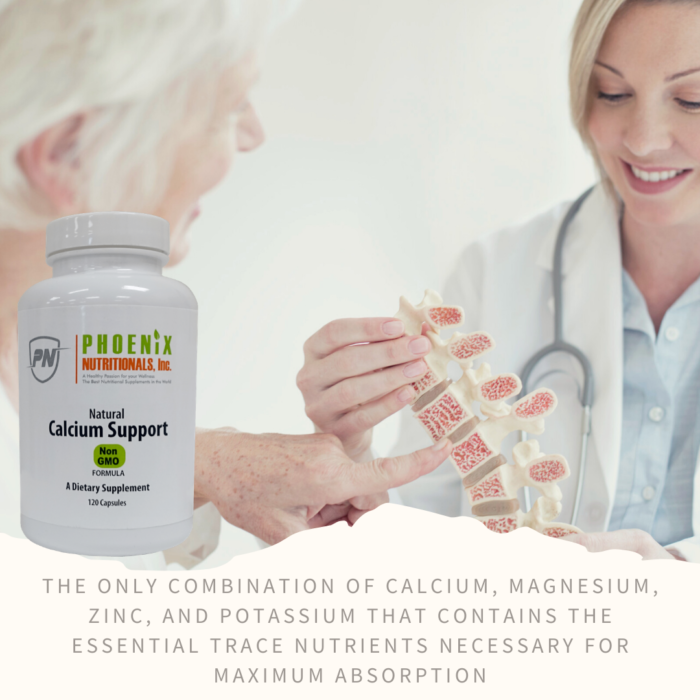 Natural Calcium Support, The only combination of Calcium, Magnesium, Zinc, and Potassium that contains the essential trace nutrients necessary for maximum absorption.