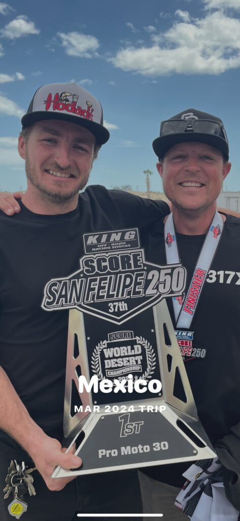 Ethan Wheeler 2024 SCORE San Felipe 250 1st in Pro Moto 30